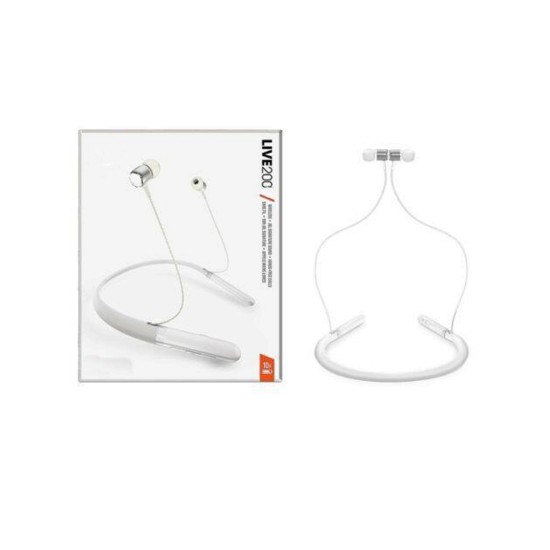 NECK WIRELESS HEADPHONE LIVE200 WITH MICRO SD CARD PORT WHITE